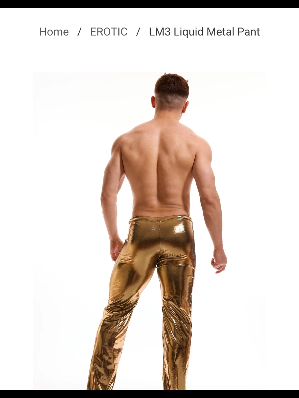 Liquid Metal Gold Robe & Pant Set for Men - Picture 6 of 7